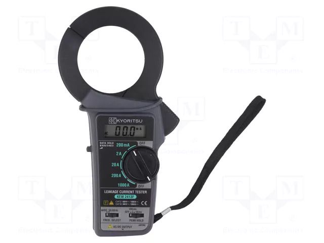 Meter: leakage current; pincers type; LCD; 200mA,2A,20A,200A,1kA KYORITSU KEW2413F