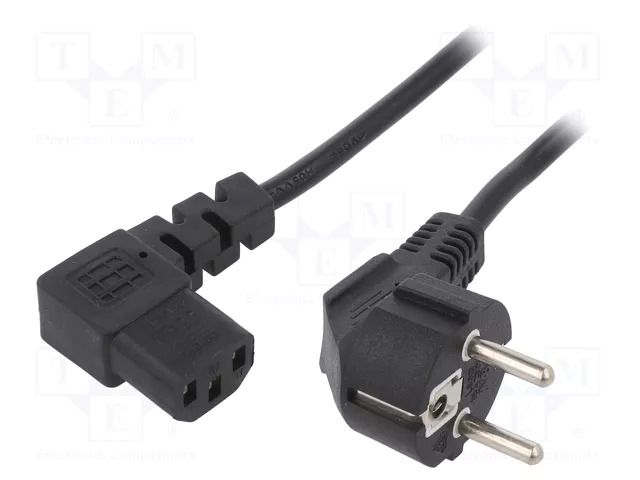 Cable; 3x1mm2; PVC; 5m; black; 10A; 250V ESPE KAB-EUL-P3L-5.0-BK