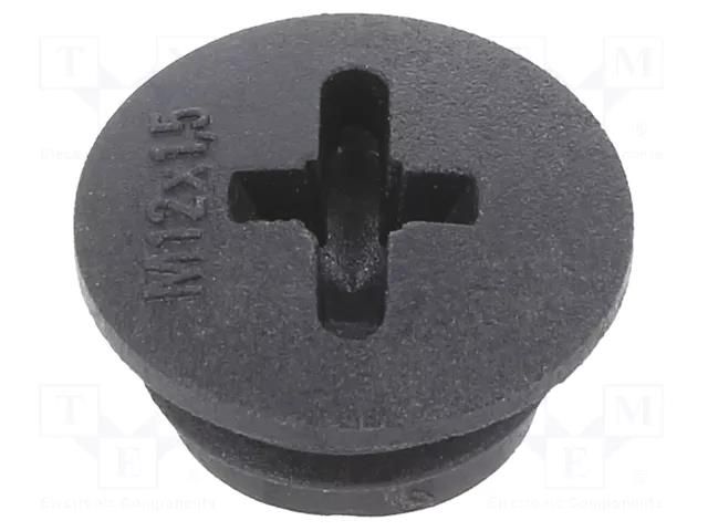 Stopper; M12; 1.5; IP56; polyamide; black; Thread: metric; 6mm BM GROUP BM4612N