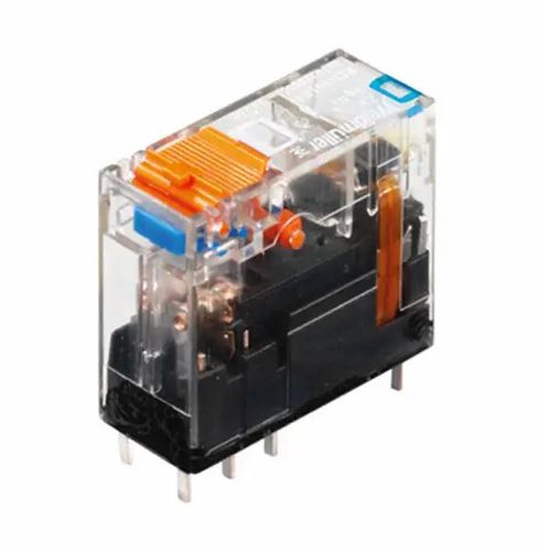 Relay RCI484AC4, 2 CO, 24 V DC, 8 A, with test button and LED, Weidmuller 8870320000