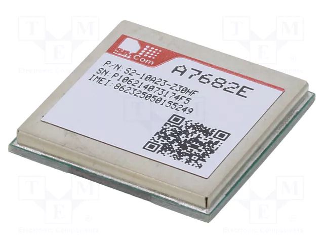 Module: LTE; Down: 10Mbps; Up: 5Mbps; SMD; EDGE,GPRS,GSM,LTE CAT1 SIMCOM A7682E