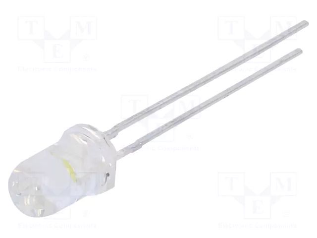 LED; white cold; 5mm; 20150÷46100mcd; 15°; Front: convex; 3.2÷4VDC CREE LED C503C-WAN-CBBDB152