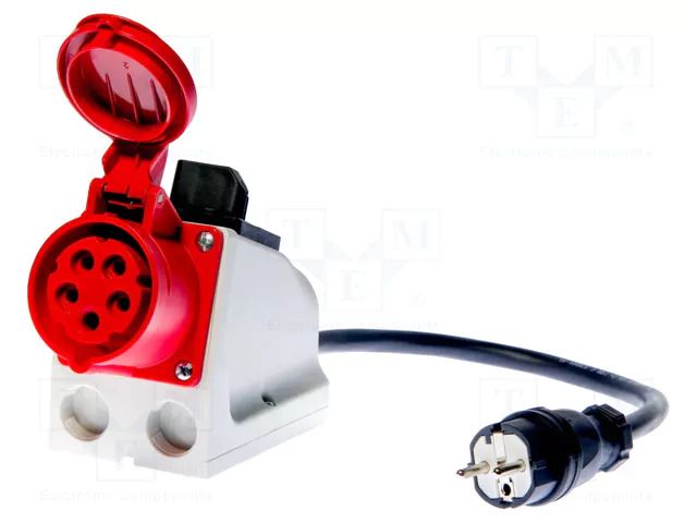 Adapter for three phase sockets; 16A; EU plug; 265V; IP40 SONEL WAADAPAT16PR