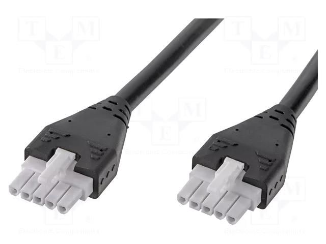 Cable; female; PIN: 5; Len: 0.5m; 6A; Insulation: PVC; Colour: black MOLEX MX-215330-0505