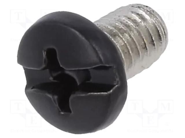 Screw; M4x6.4; 0.7; Head: cheese head; Phillips,slotted; brass KEYSTONE KEYS9192-3