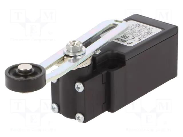 Limit switch; adjustable lever R 53-112mm, roll Ø20mm; NO + NC PIZZATO ELETTRICA FR555-M2