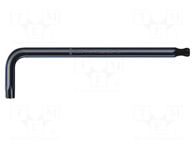 Wrench; spherical,Torx®; TX8; Overall len: 76mm; steel; BlackLaser WERA WERA.05024199001