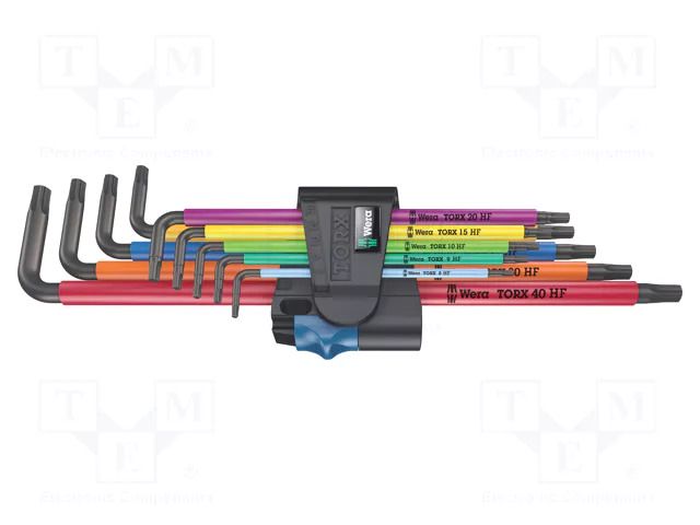 Wrench: Torx®-set; TX8,TX9,TX10,TX15,TX20,TX25,TX27,TX30; 9pcs. WERA WERA.05024470001