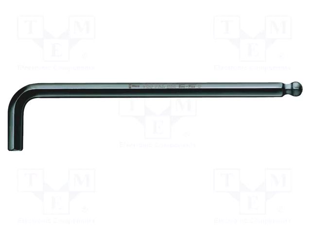 Wrench; Hex Plus key,spherical; HEX 3mm; Overall len: 126mm; long WERA WERA.05027104001