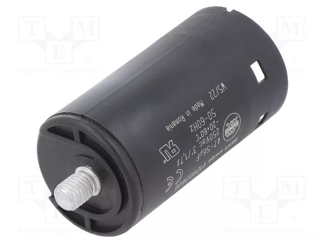 Capacitor: electrolytic; 50uF; 250VAC; Ø36.5x68.5mm; ±10% DUCATI ENERGIA 4.12.80.3.406