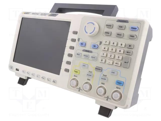 Generator: arbitrary, function; 160MHz; LCD 8"; 800x600; Ch: 2 OWON XDG3162