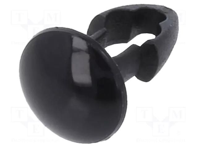 Rivet; polyamide; Rivet diam: 3.2mm; L.rivet: 4mm; black; UL94V-2 KEYSTONE KEYS3302