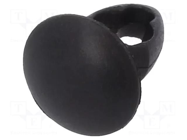 Rivet; polyamide; Rivet diam: 4mm; L.rivet: 3.2mm; black; UL94V-2 KEYSTONE KEYS3311