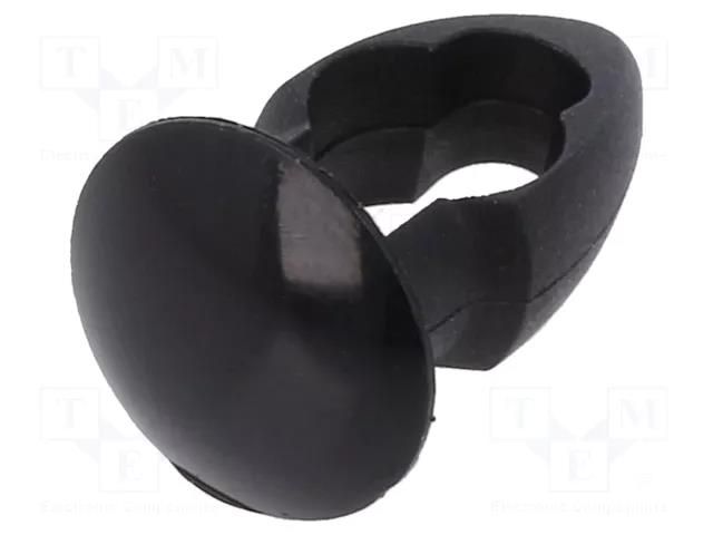 Rivet; polyamide; Rivet diam: 5.6mm; L.rivet: 4mm; black; UL94V-2 KEYSTONE KEYS3330