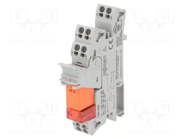 Relay: interface; SPDT; Ucoil: 230VAC; 16A; 16A/250VAC WAGO 788-508