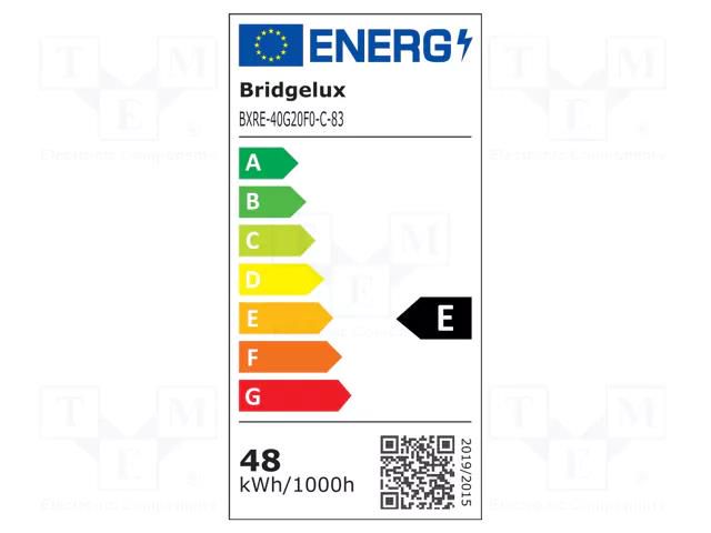 Power LED; COB; 17.1W; 4000K; 3275lm; 120°; Front: flat; CRImin: 90 BRIDGELUX BXRE-40G20F0-C-83