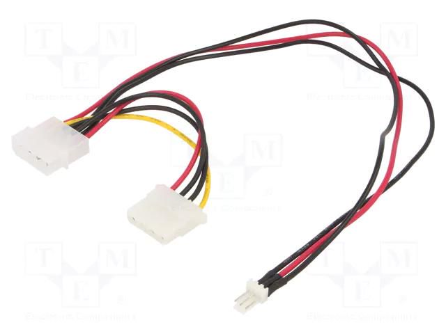 Cable: mains; 3pin male,Molex male,Molex female; 0.15m GEMBIRD CC-PSU-5