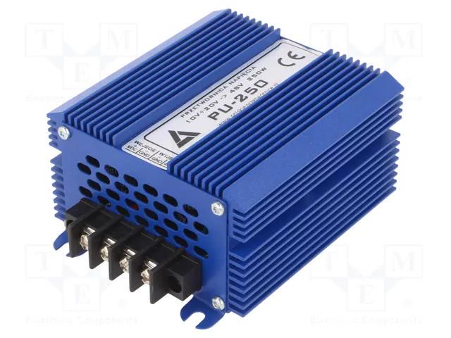 Converter: DC/DC; Uout: 48VDC; Usup: 12VDC; 5A; Out: screw terminal AZO DIGITAL AZO-PU-250-12-48