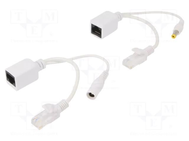 Passive PoE cable kit; Cablexpert; PoE (PoE); white GEMBIRD PP12-POE-0.15M-W