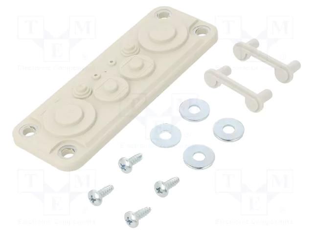 Multigate grommet; elastomer thermoplastic TPE; grey; -40÷120°C FIBOX FMB5FSET