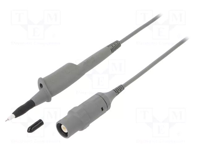 Probe: for oscilloscope; 0÷300MHz; 10: 1; 1.1ns; 10÷30pF; grey; 1.2m STÄUBLI 68.9533-12028