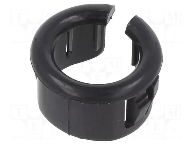 Grommet; Ømount.hole: 14.3mm; Øhole: 9.91mm; black; UL94V-2 KEYSTONE KEYS8492