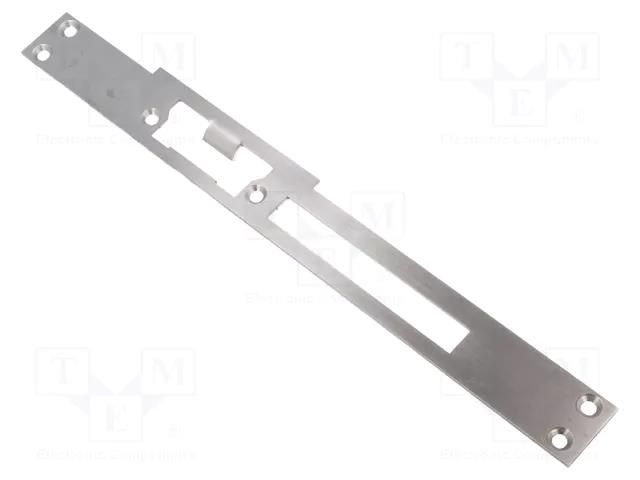 Frontal plate; left,flat; W: 24mm; for electromagnetic lock LOCKPOL LOC-902EL/4/24-RFW