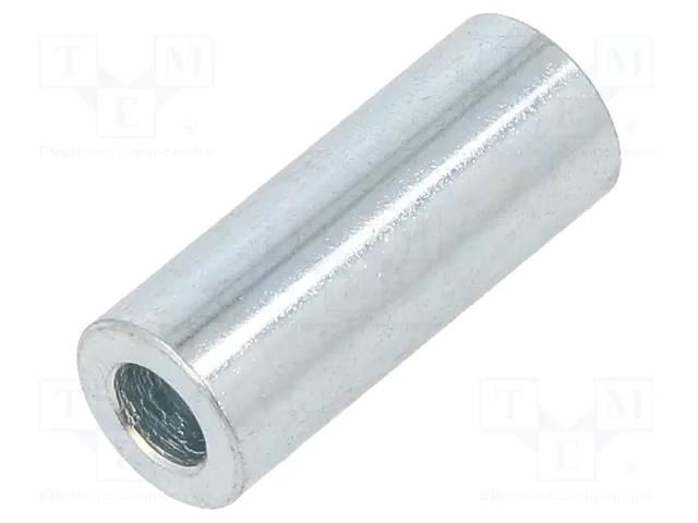 Spacer sleeve; 20mm; cylindrical; steel; zinc; Out.diam: 8mm DREMEC DR328/4.3X20