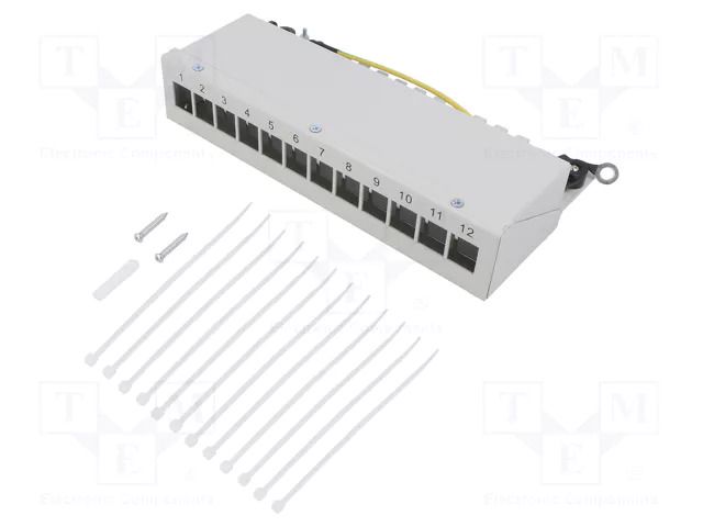 Case RJ45; socket; Keystone; grey; snap fastener; female LOGILINK LOG-NK4052