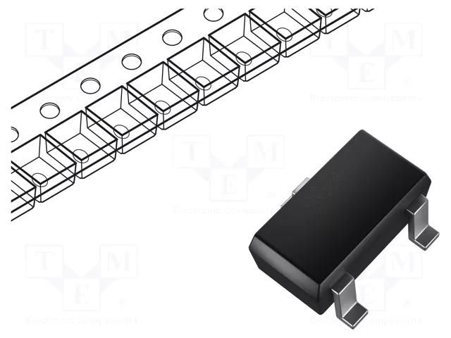 Transistor: NPN; bipolar; BRT; 20V; 0.6A; 200mW; SC59,SOT346; 2.2kΩ ROHM SEMICONDUCTOR DTC623TKT146