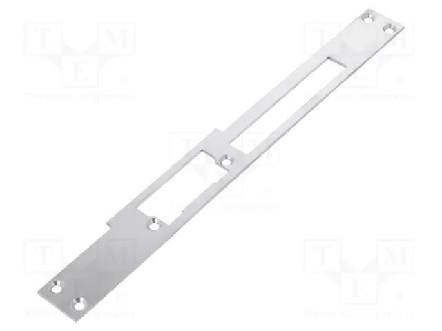 Frontal plate; left,flat; W: 24mm; for electromagnetic lock LOCKPOL LOC-902EL/4/24-RFT