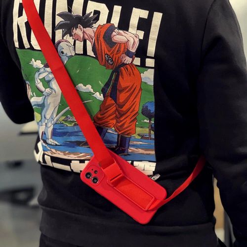 Rope Case Silicone Lanyard Cover Purse Lanyard Strap For Samsung Galaxy A73 Navy Blue, Hurtel 5907769340727 5907769340727