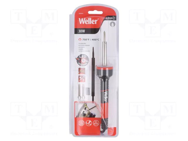 Soldering iron: with htg elem; Power: 30W; 230V; Illumin: LED WELLER WEL.WLIRK3023C