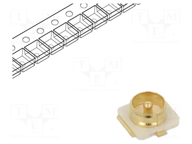 Connector: U.FL (IPX/AMC); socket; 50Ω; SMT; male; cut from reel LINX TECHNOLOGIES CONUFL001-SMD-T