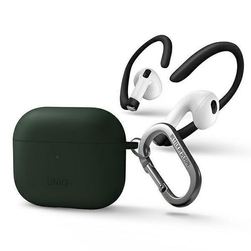 Uniq Nexo case for AirPods 3 + Ear Hooks Silicone - green, UNIQ 8886463679579 8886463679579