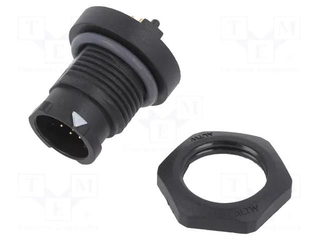 Connector: circular; socket; for panel mounting,front side nut AMPHENOL LTW AZ-17PMMP-QC8001