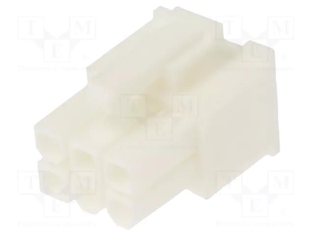 Connector: wire-wire/PCB; plug; female; PIN: 6; Minitek® Pwr 4.2 AMPHENOL COMMUNICATIONS SOLUTIONS 10127815-06LF