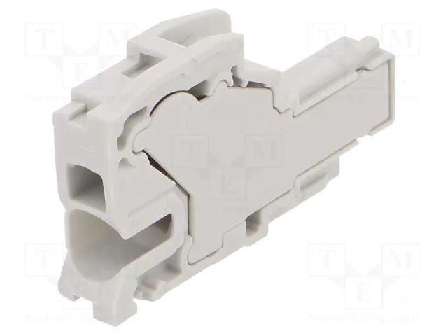 Plug; 0.5÷4mm2; ways: 1; terminals: 1; grey; spring clamp; Width: 6mm TE Connectivity 1SNK806713R0000