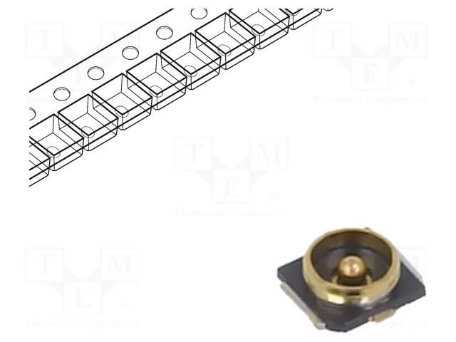 Connector: U.FL (IPX/AMC); socket; 50Ω; SMT; male; cut from reel LINX TECHNOLOGIES CONMHF4-SMD-G-T
