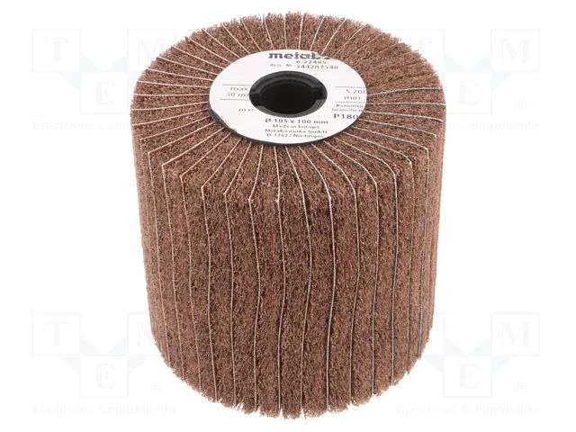 Grinding pin; Ø: 105mm; Granularity: 180; W: 100mm; flap METABO MTB.623485000