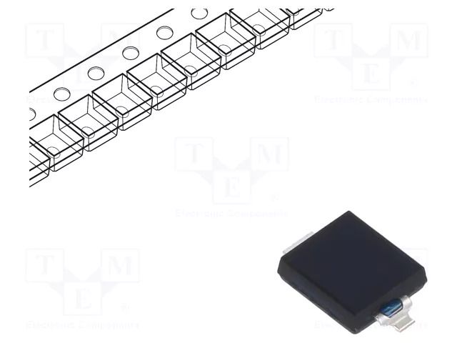 PIN photodiode; SMD; 940nm; 5nA; rectangular; flat; black EVERLIGHT PD70-01B/TR7