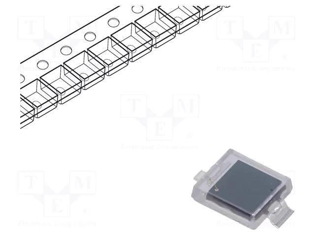 PIN photodiode; SMD; 940nm; 5nA; rectangular; flat; transparent EVERLIGHT PD70-01C/TR7