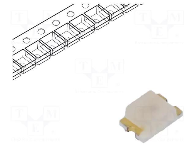 LED; SMD; 0805; yellow; 7mcd; 2x1.3x0.8mm; 130°; 20mA; λd: 585nm; 52mW LUMEX SML-LXT0805YW-TR