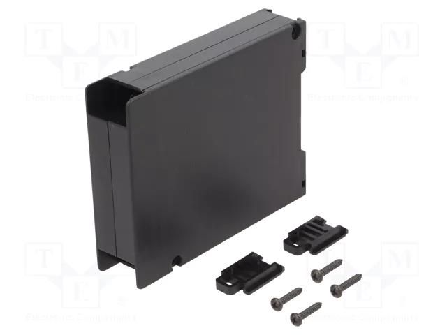 Enclosure: for DIN rail mounting; Y: 80mm; X: 17.7mm; Z: 103mm; ABS MASZCZYK KM-324BK