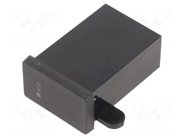 Enclosure: specialist; X: 34.6mm; Y: 54.2mm; Z: 20.5mm; ABS; black MASZCZYK KM-58PTRS/BK