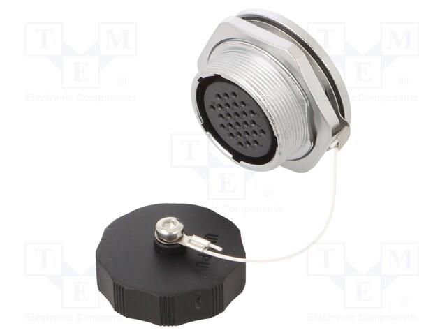 Socket; WF28; female; PIN: 26; IP67; 5A; soldering; 400V; 0.75mm2 WEIPU WF28K26ZMQ1