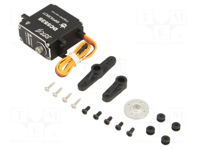 Motor: servo; 4.8÷7.4VDC; standard; digital; 40x20x40.5mm; metal DFROBOT DF-SER0060