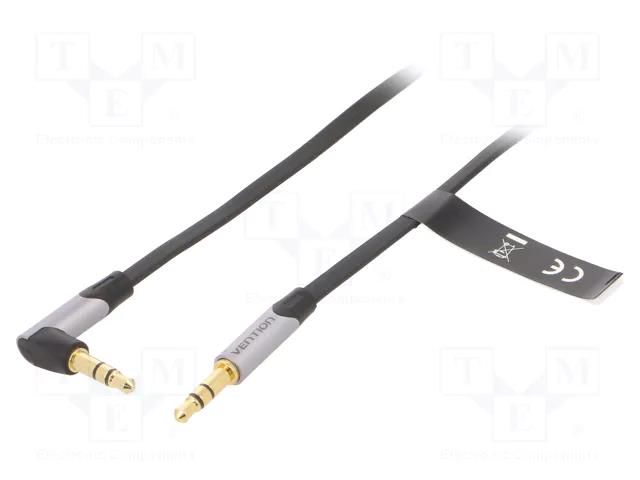 Cable; Jack 3.5mm 3pin plug,Jack 3.5mm 3pin angled plug; 0.5m VENTION BANHD