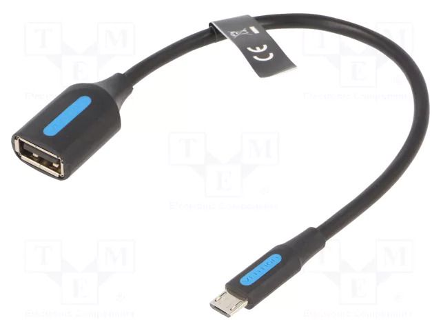 Cable; USB 2.0; USB A socket,USB B micro plug; nickel plated VENTION CCUBB
