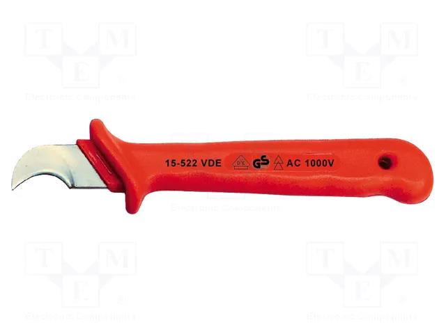 Knife; for electricians; semicircular,hook shaped; for cables BERNSTEIN BRN-15-522-VDE